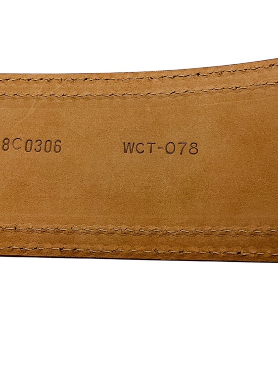 FENDI BROWN GENUINE PATENT LEATHER WIDE CINCH CORSET WAIST BELT WITH CHUNKY WICK main image 7